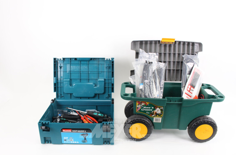 Arbeitshocker "Move 'n Groove" mit Werkzeugkiste