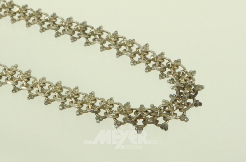 2-tlg. Silberschmuck-Set aus Kette und Armband