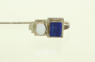 Lesezeichen in 925er Silber mit Lapislazuli und Opal