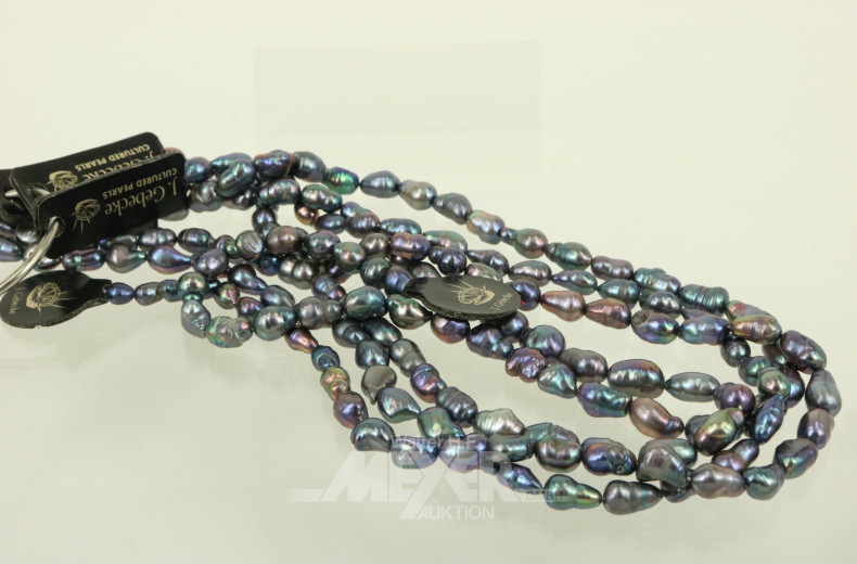 4 Süßwasser-Perlenstränge