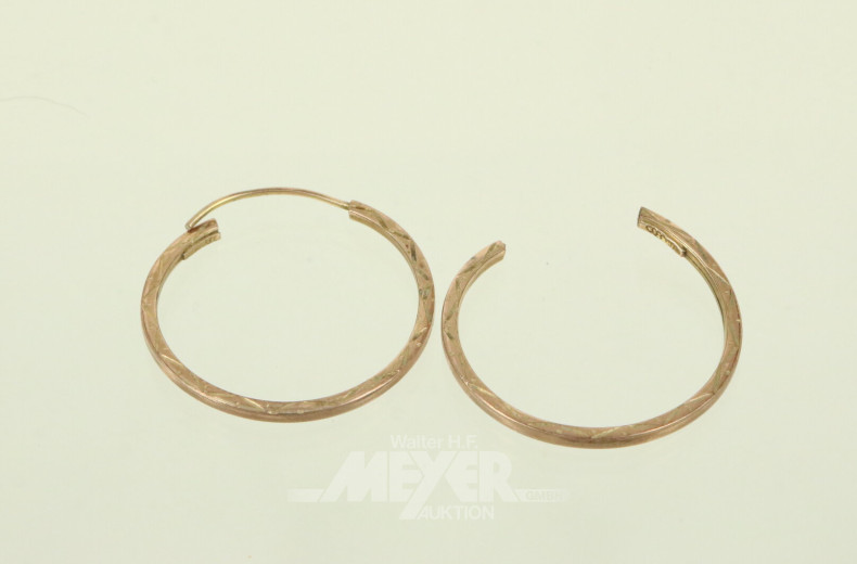 Paar Creolen, beschädigt