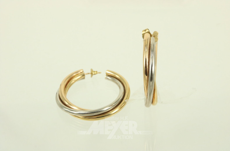 Paar Ohrstecker in Tricolor