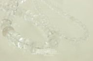 2 Perlenstränge aus Bergkristall