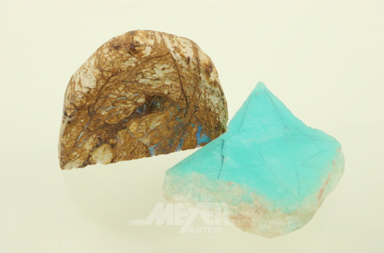 Konvolut Rohsteine, best. aus: