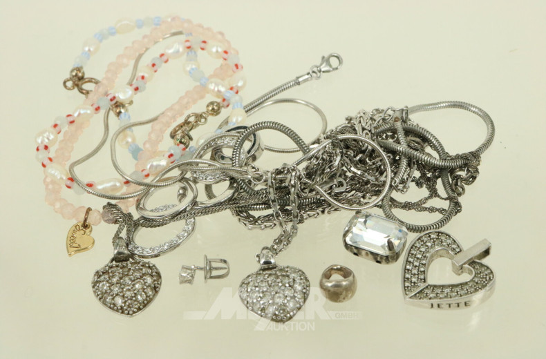 Konvolut Silberschmuck, überw. 925er Silber