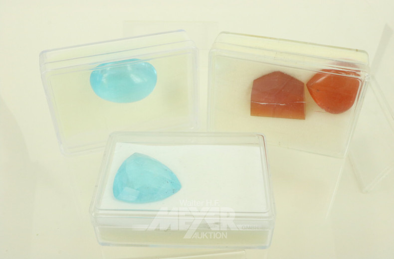 4 Farbedelsteine, best. aus: