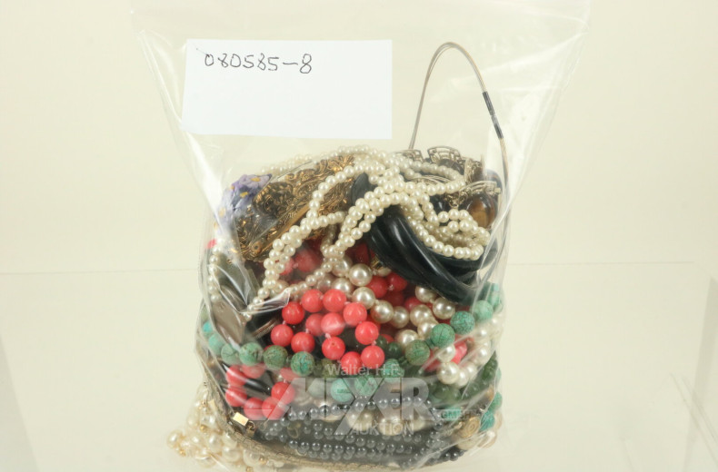 Posten Modeschmuck, u.a. Broschen, Ketten, Münzen etc.