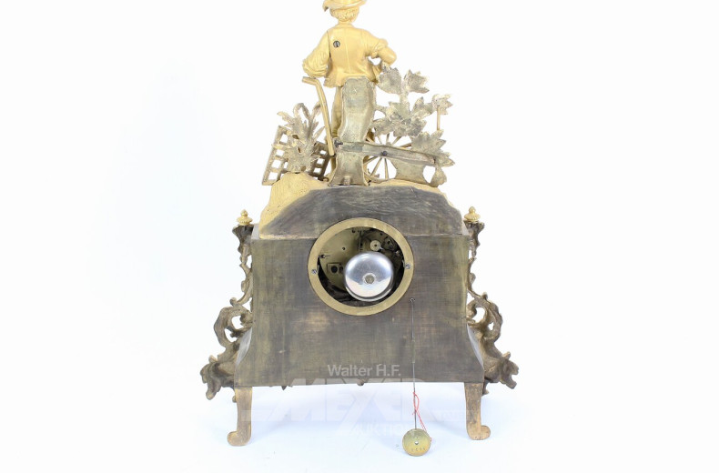 Kaminuhr / Pendule, vergoldet