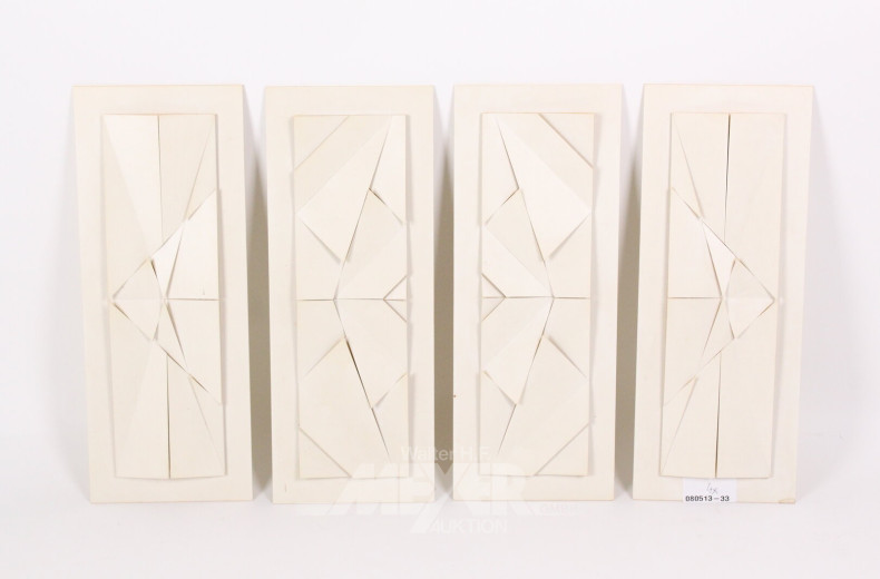 Wandskulptur (geometrische Formen), 4-teilig