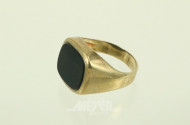Herrenring mit Onyx, schwarz