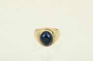 Herrenring mit Farbstein, blau
