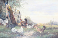 Gemälde "Hühner"