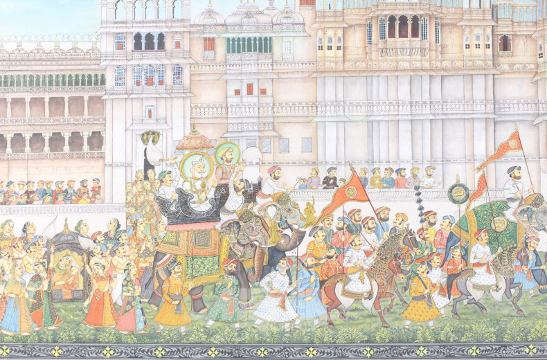 Gemälde "indischer Festumzug"