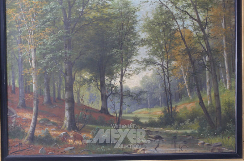 Gemälde "Rehe im lichten Wald"