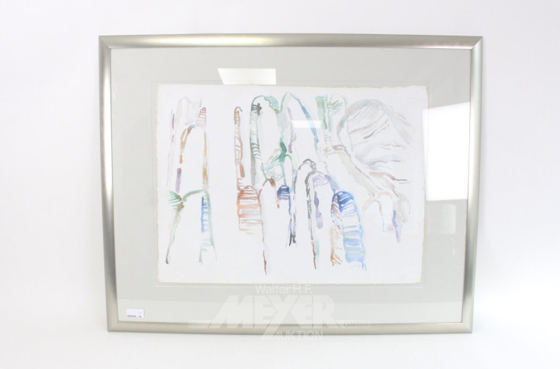 2 großformatige Aquarelle