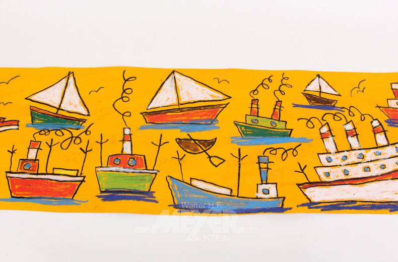 4-teilige Serie 'Bunte Schiffe in Groß und Klein'