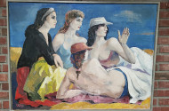 Gemälde 'Vier Frauen am Strand'