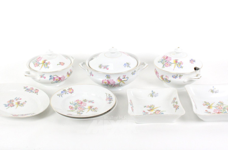 Posten Speisegeschirrteile, unvollständig