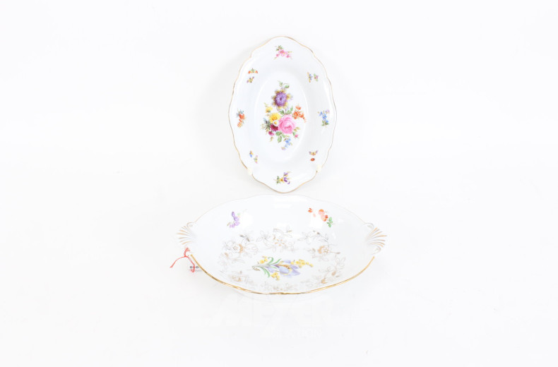 2 Porzellan Gebäckschalen