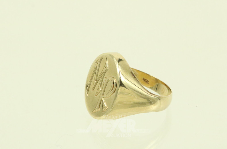 Siegelring mit Monogramm 'MR'