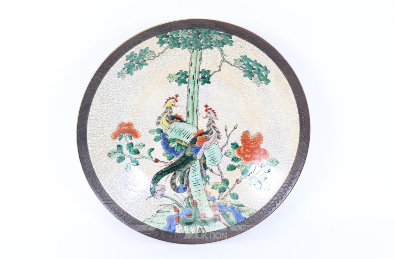 asiat. Keramik-Schale Ø ca. 36 cm