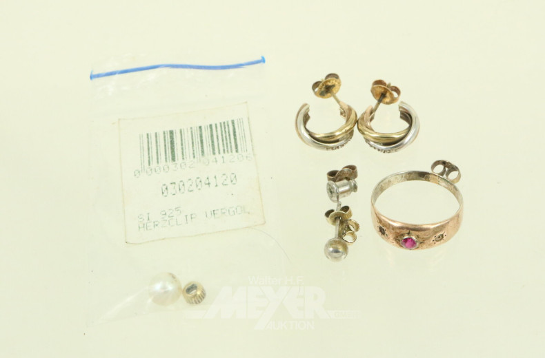 Kl. Posten Altgold in überw. 333 GG, best. aus: