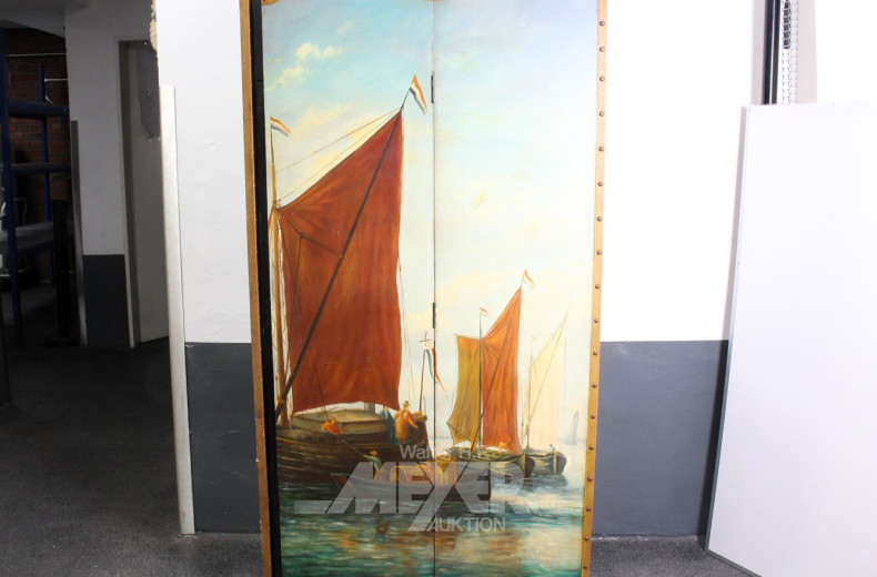 Paravent  "heimkehrende Fischer"