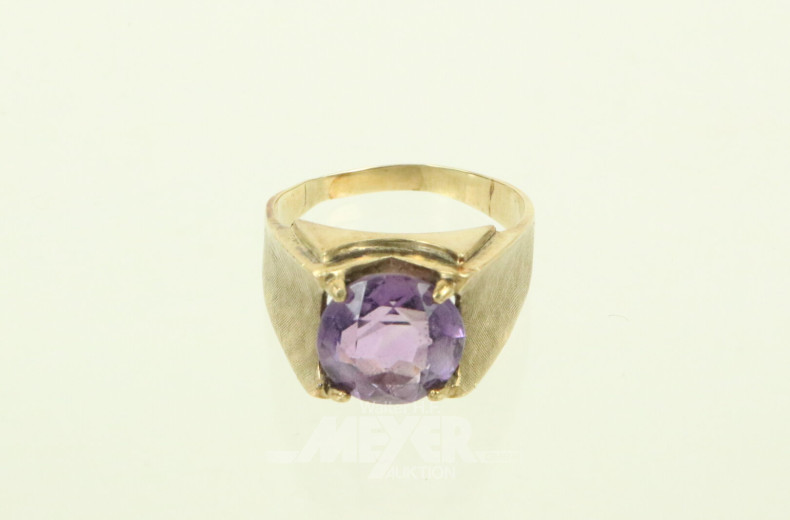 Damenring mit Farbstein, lila