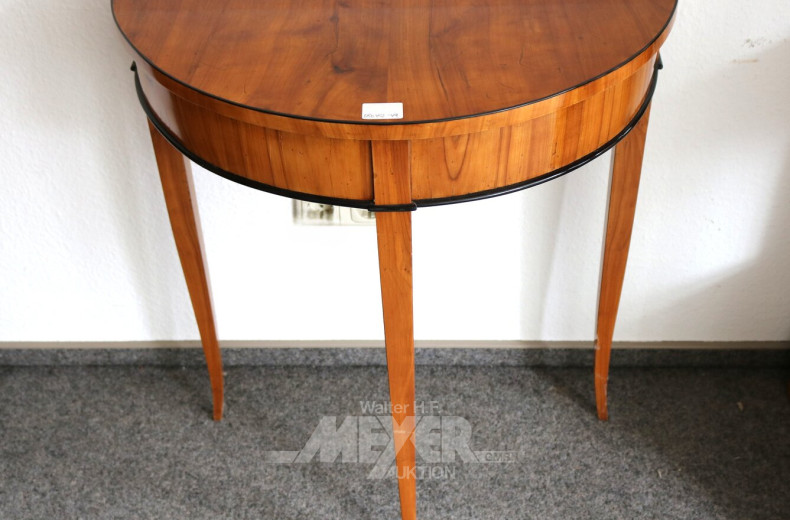 Biedermeier-Konsoltisch, halbrund
