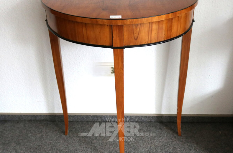 Biedermeier-Konsoltisch, halbrund