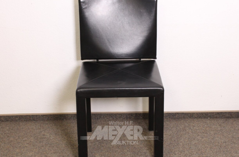 4 Leder Stühle Arcadia von Paolo Piva