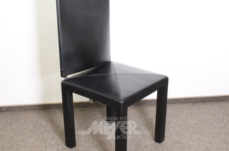 3 Leder Stühle Arcadia von Paolo Piva