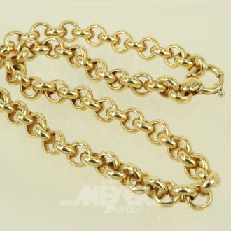 Gliederkette, hohl gearbeitet, mit gr. Federring-Verschluss