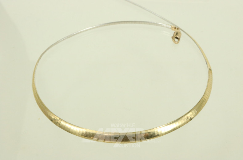 Schlangencollier in 585 GG mit Schließe in 333 GG