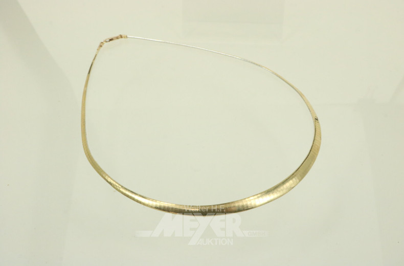 Schlangencollier in 585 GG mit Schließe in 333 GG