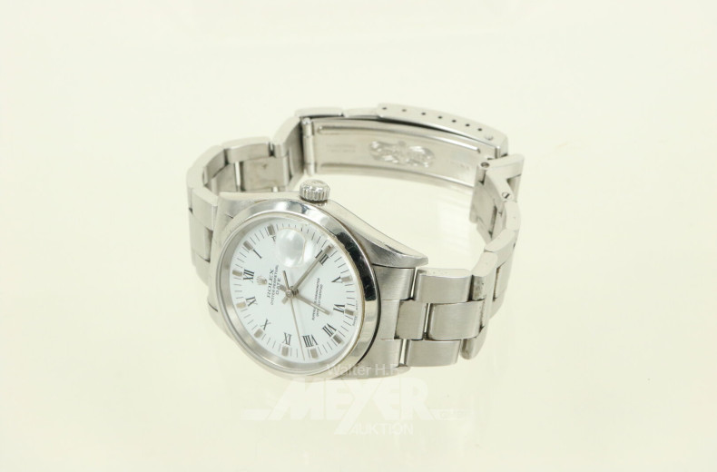 Rolex Damen-Herrenarmbanduhr Oyster Perpetual Date, ca. 34mm