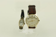 2 Damen-Herren-Armbanduhren