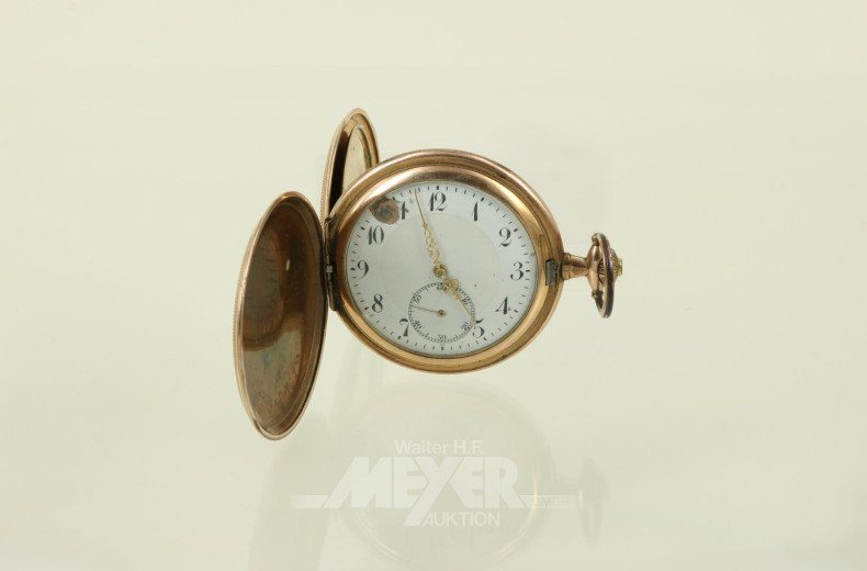 Taschenuhr, vergoldet