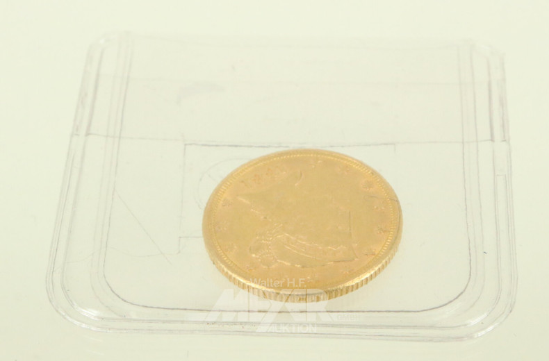 USA 5 Dollars Liberty Head 1881