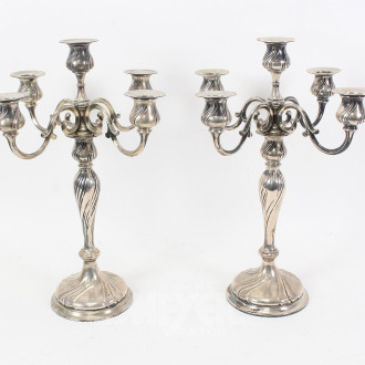 Paar gr. Kerzenleuchter , 5-flammig