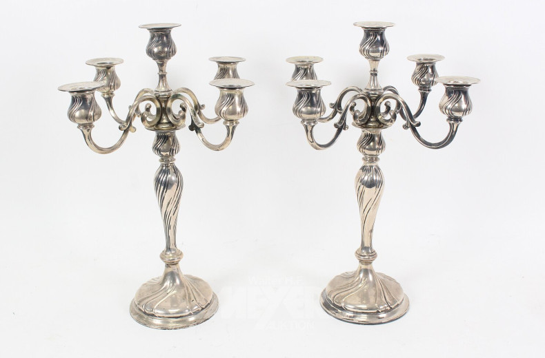 Paar gr. Kerzenleuchter , 5-flammig