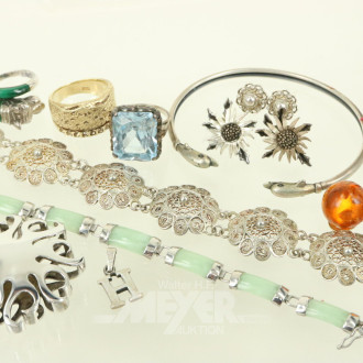 Konvolut Silberschmuck