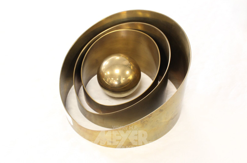 moderne Skulptur "Ich lebe mein Leben in wachsenden Ringen", 4-teilig