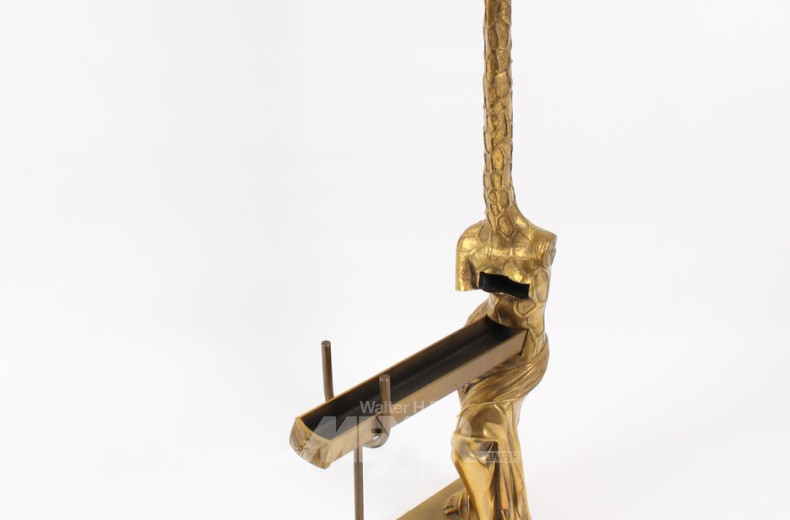 Bronzefigur 'Venus à la Giraffe', vergoldet