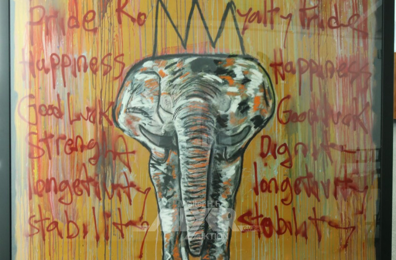 Gemälde/Mischtechnik, "Elephants"