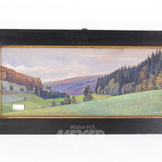 Aquarell / Gouache "Landschaftsansicht"