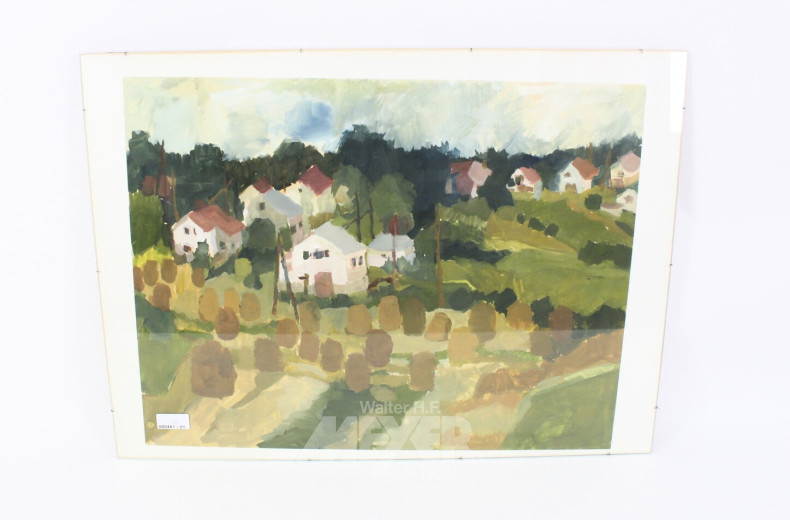 2 Mischtechniken "Dorfansichten"