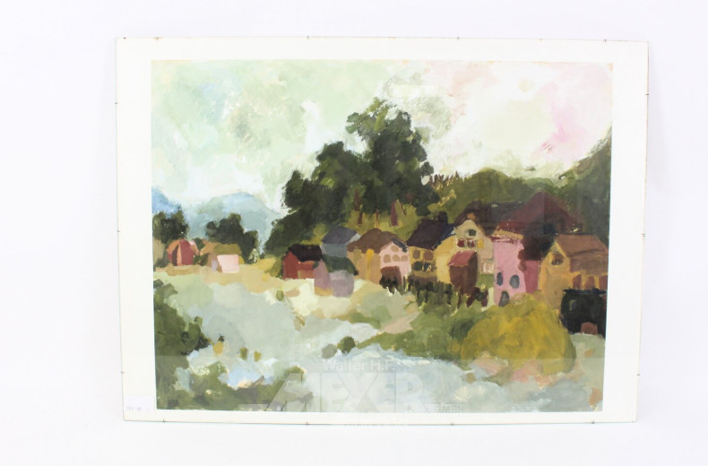 2 Mischtechniken "Dorfansichten"