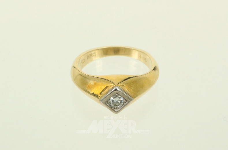 Damenring mit 1 Brillanten, ca. 0.20ct