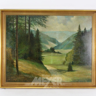 Gemälde "Weg durch den Gebirgswald"